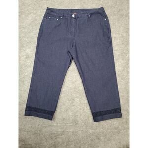 Women's Ruby Rd. Petite 12 Denim Cropped Pants Lace Details